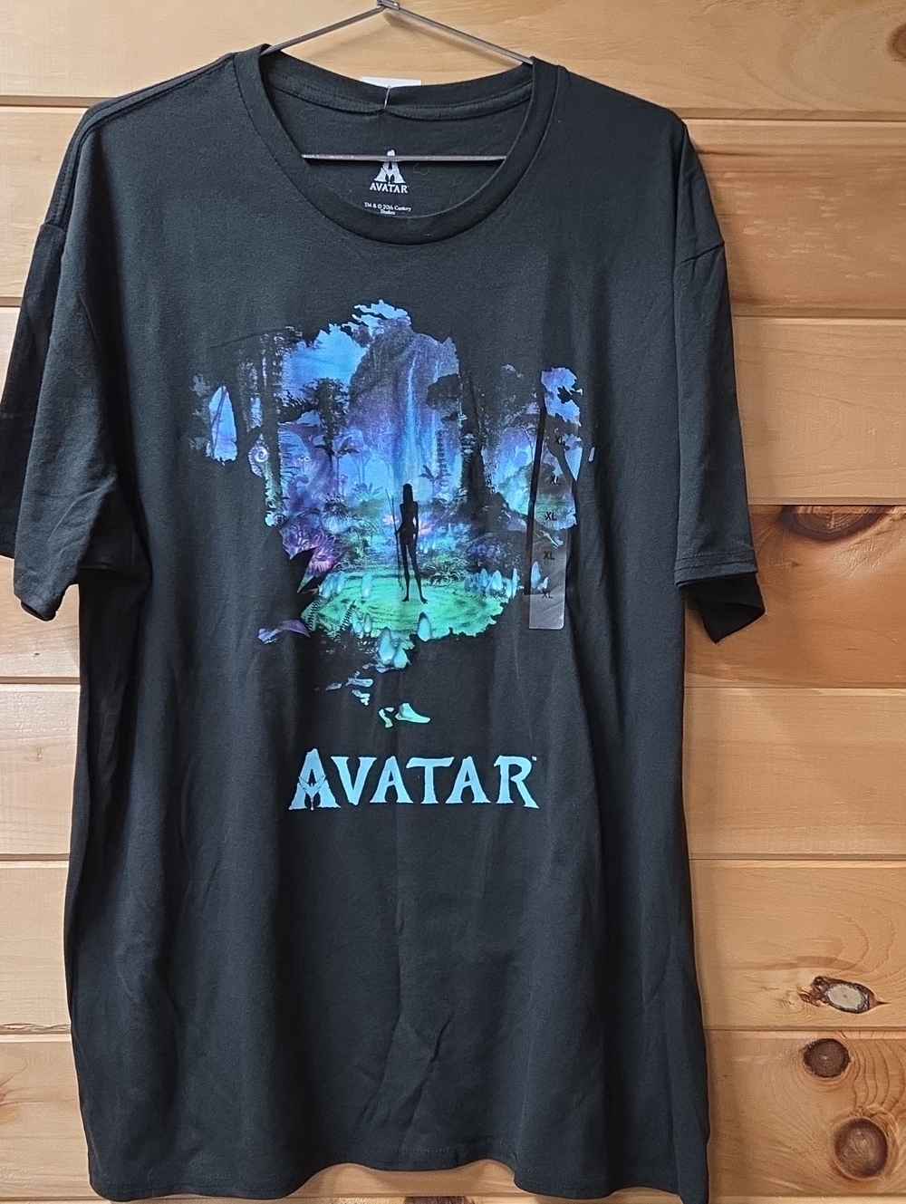 Avatar Short Sleeve Graphic Tee - Black with Blue-Green Print